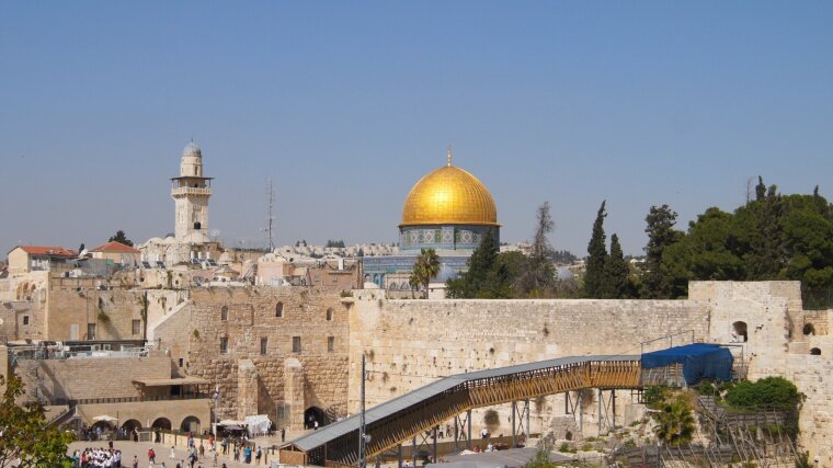 Blick auf den Tempelberg in Jerusalem